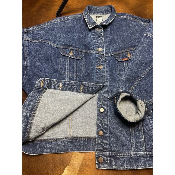 VTG 80s/90s Denim Lee Riders Jacket PATD-153438 Size M Union Made 340-3519 - Picture 5 of 13